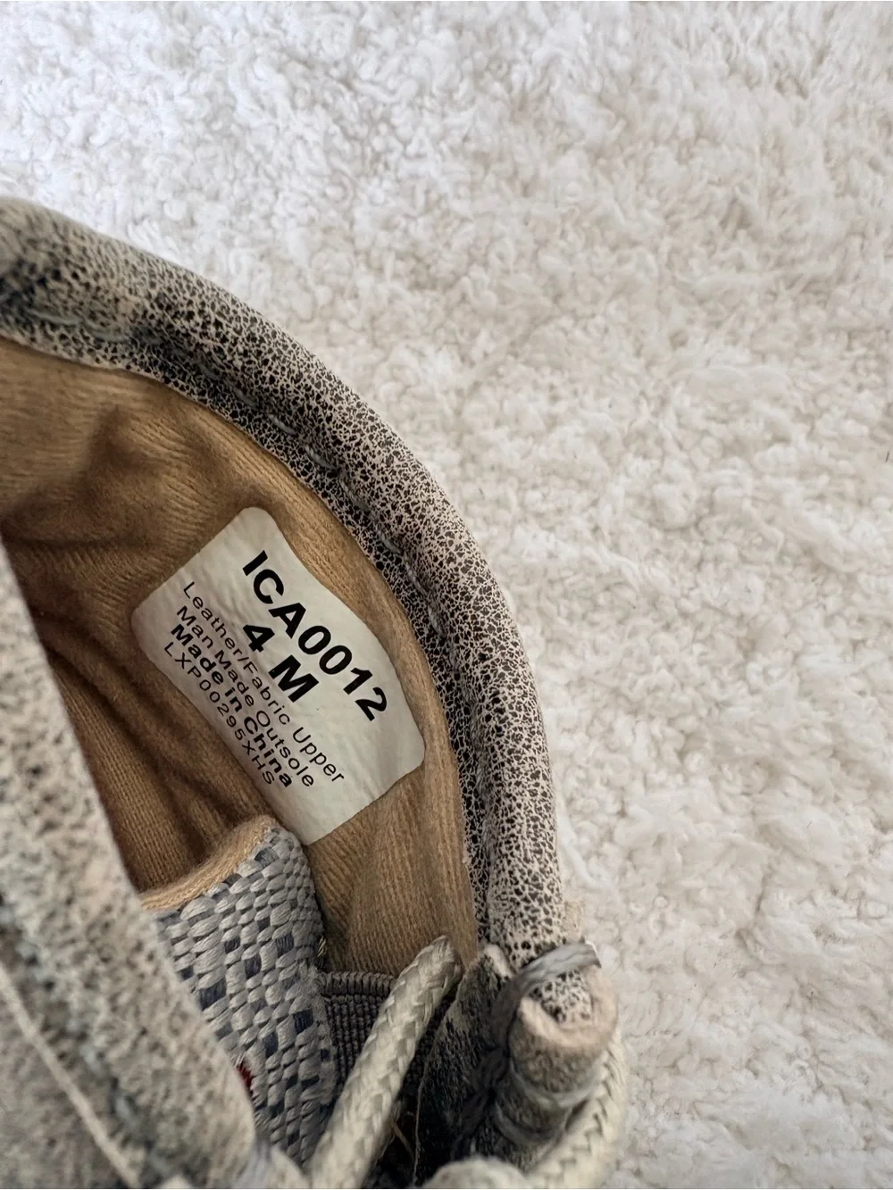 Twisted X Toddler Gray Moccasin Lace Up, Tweed Vamp, Western Baby Shoes Size 4M